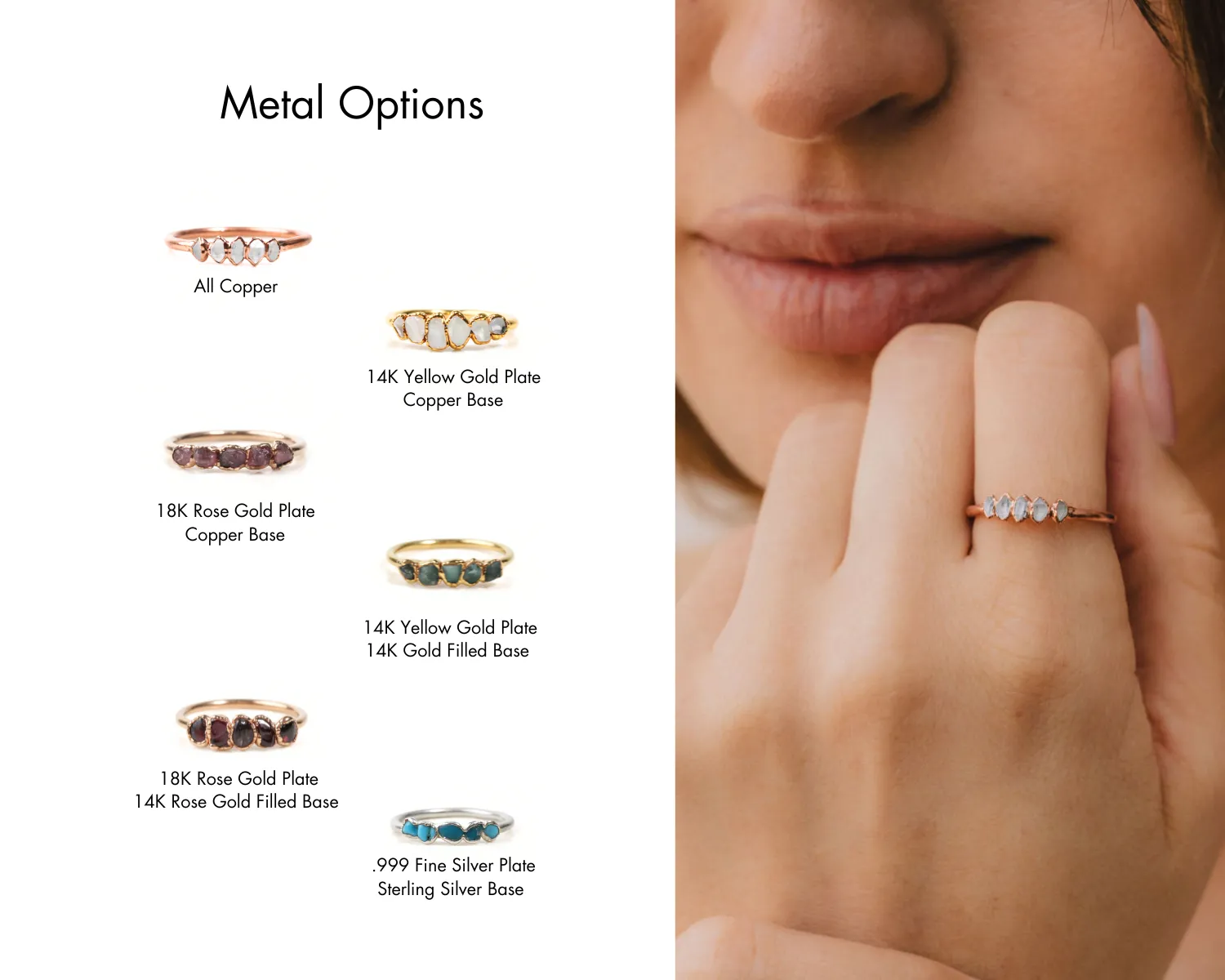 Mini Raw Stone Ring