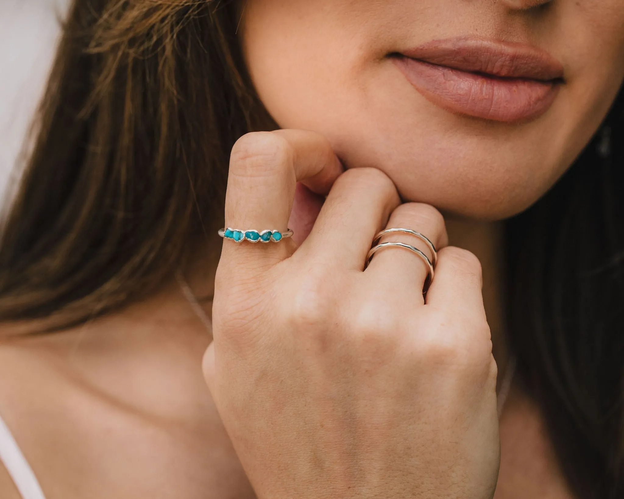 Mini Raw Stone Ring