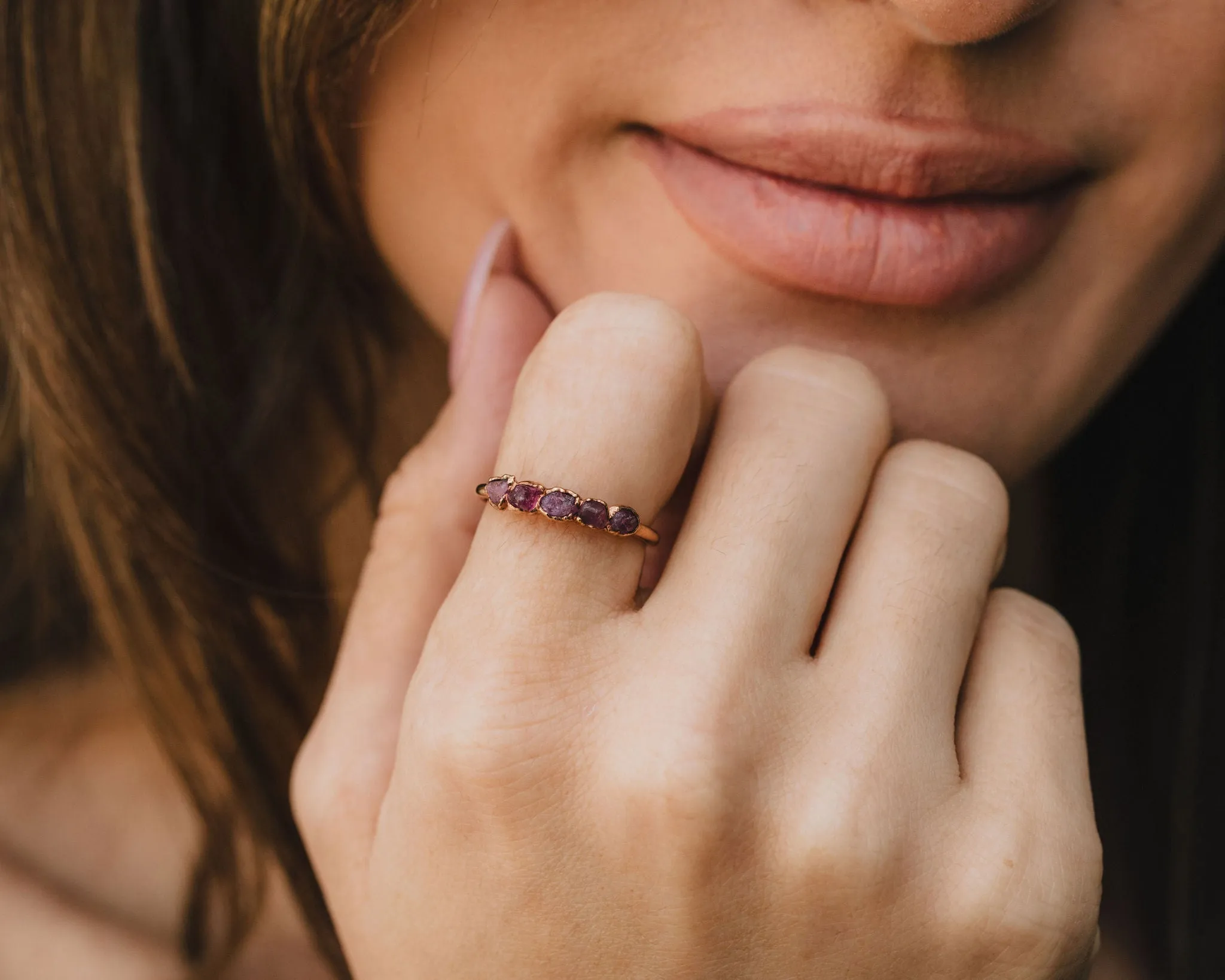 Mini Raw Stone Ring