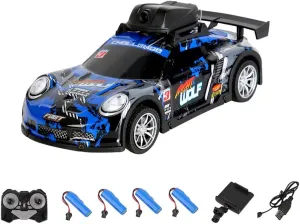 Mini RC Drift Car for Adults, 2.4GHz 4CH APP-Controlled RC Car with HD Camera & LED Light, Real-Time Recording RC Racing Toys Hobbyist Gift