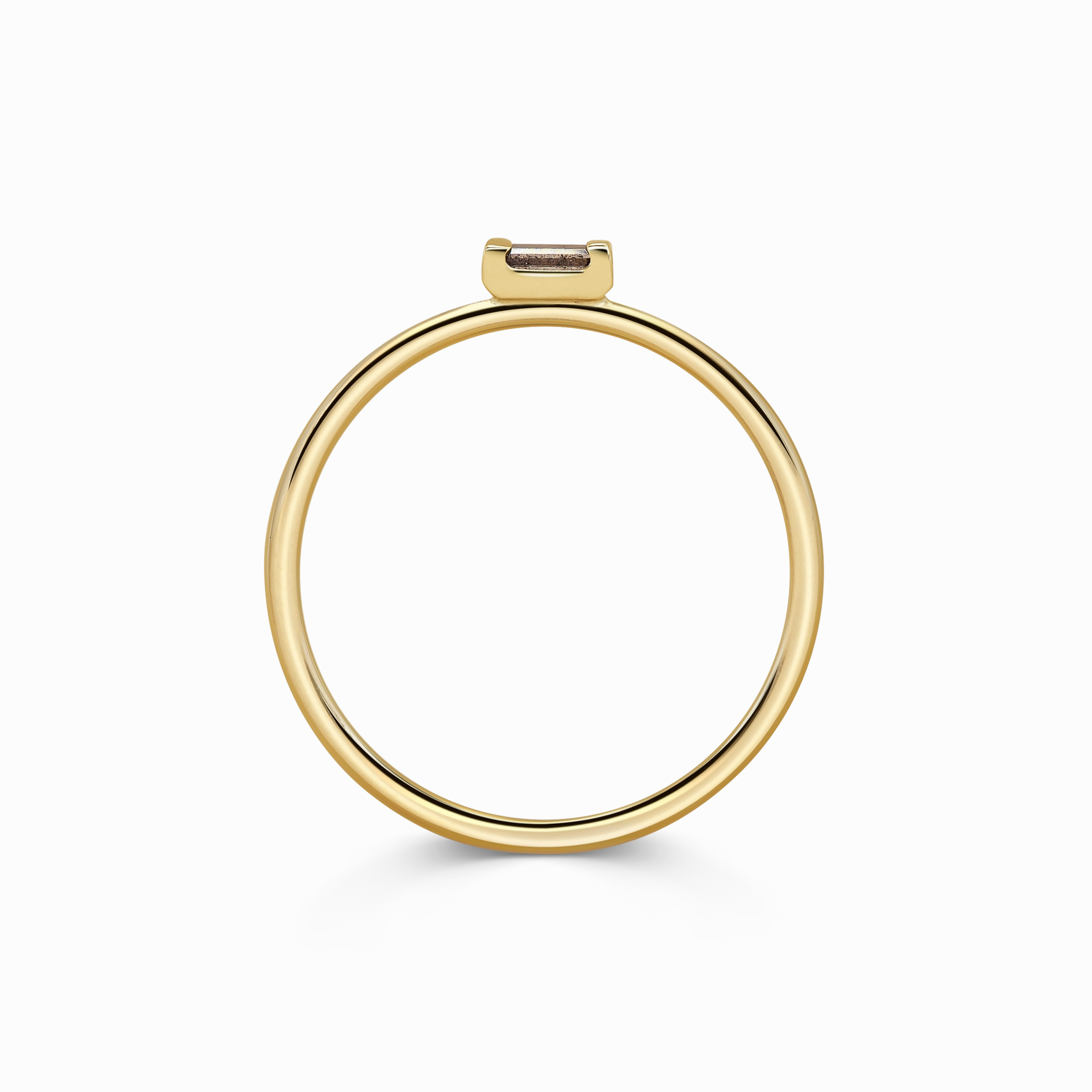 Mini Grey Baguette Diamond Promise Ring