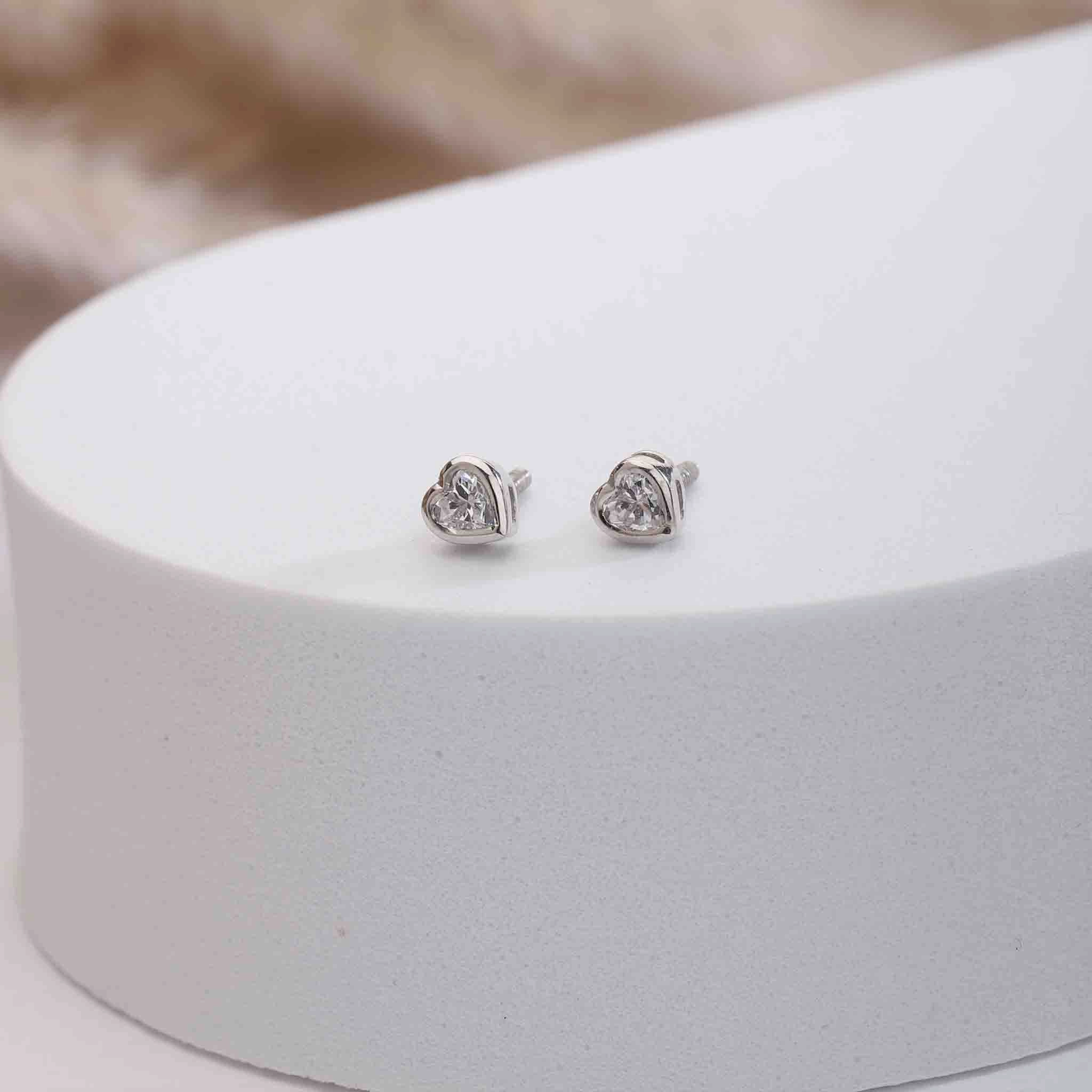 Mini Heart Helix Studs