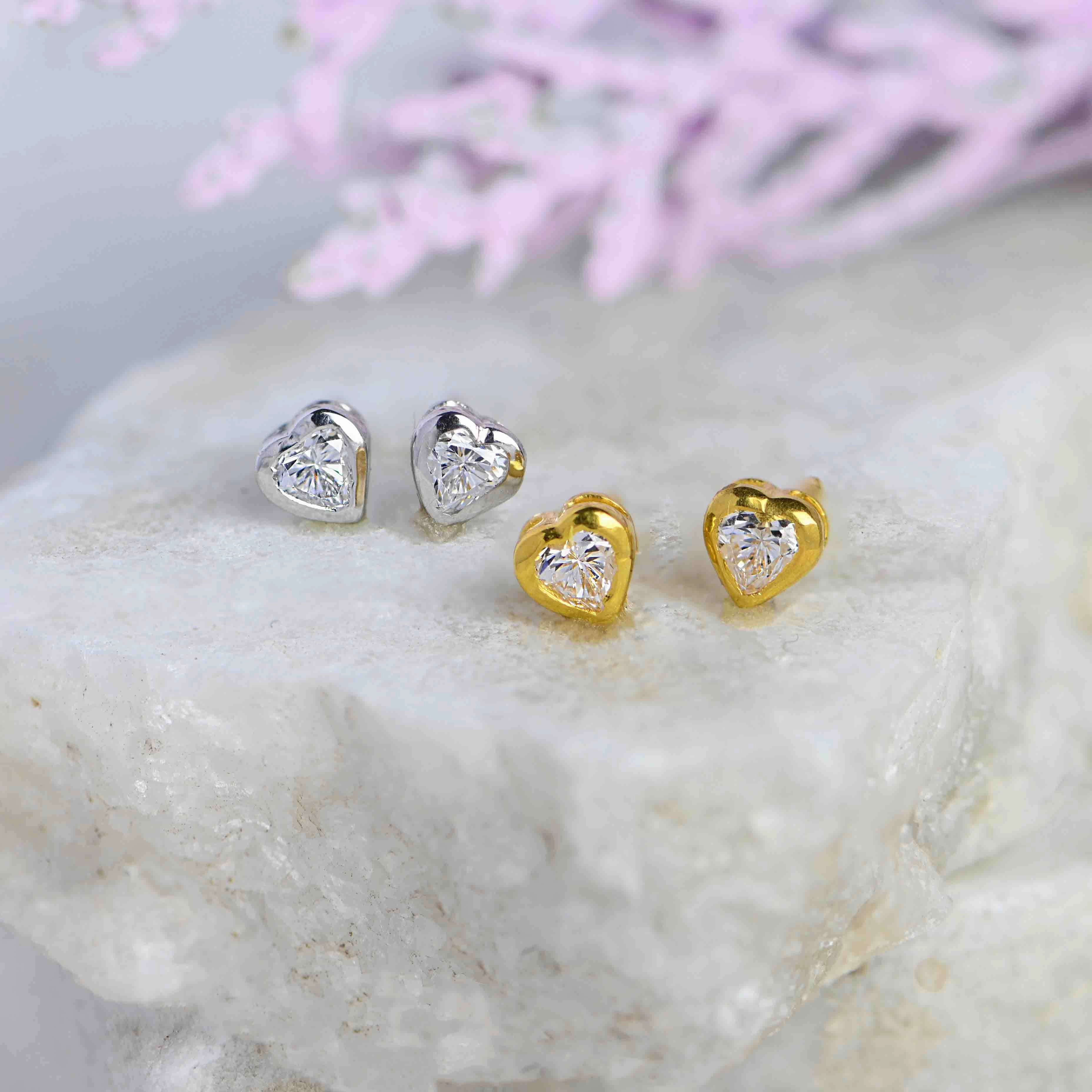 Mini Heart Helix Studs