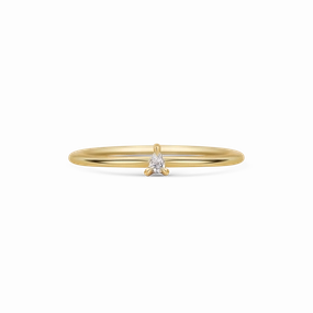 Mini Pear Diamond Promise Ring