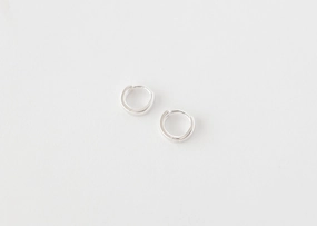 Mini Round Huggies silver