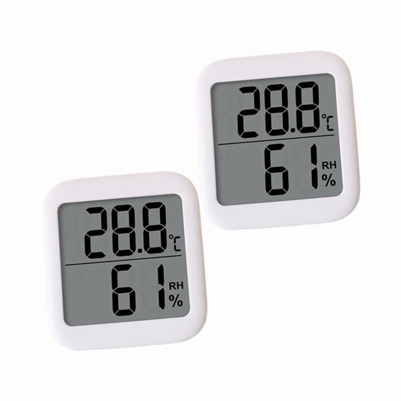 Mipcase Digital Thermometer Hygrometer Home Thermometer Wall Mount Humidity Meter for Room