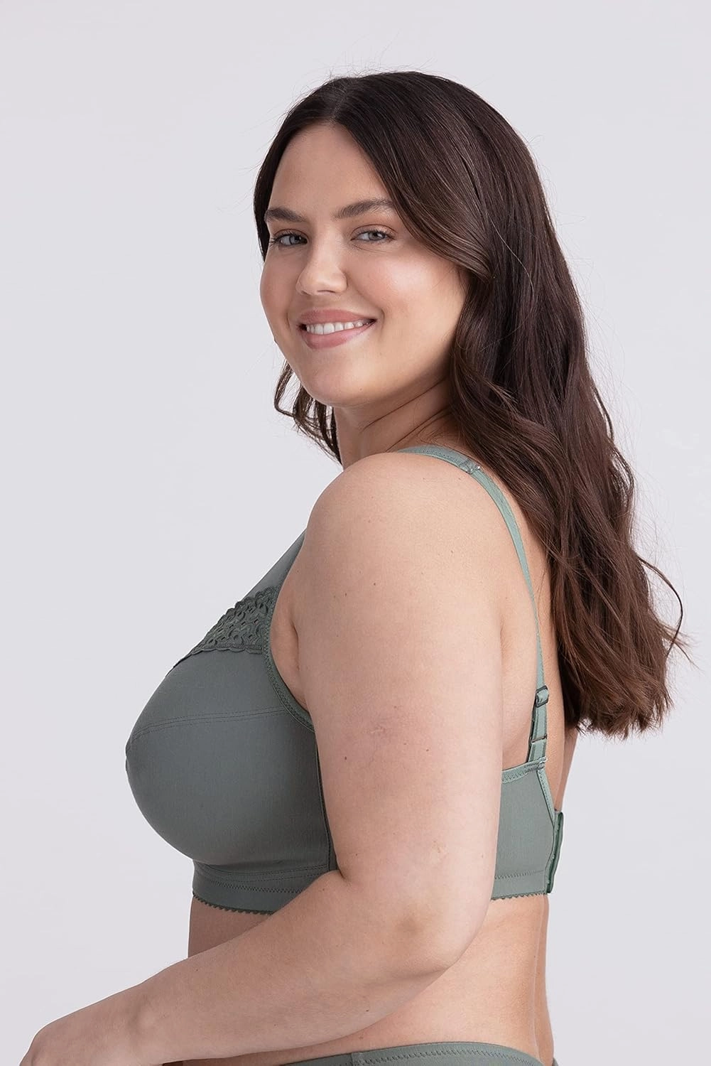 Miss Mary - Broderie Anglaise, Non Wired Bras for Women, Everyday Bras, Comfortable Cotton, Supportive with Full Coverage