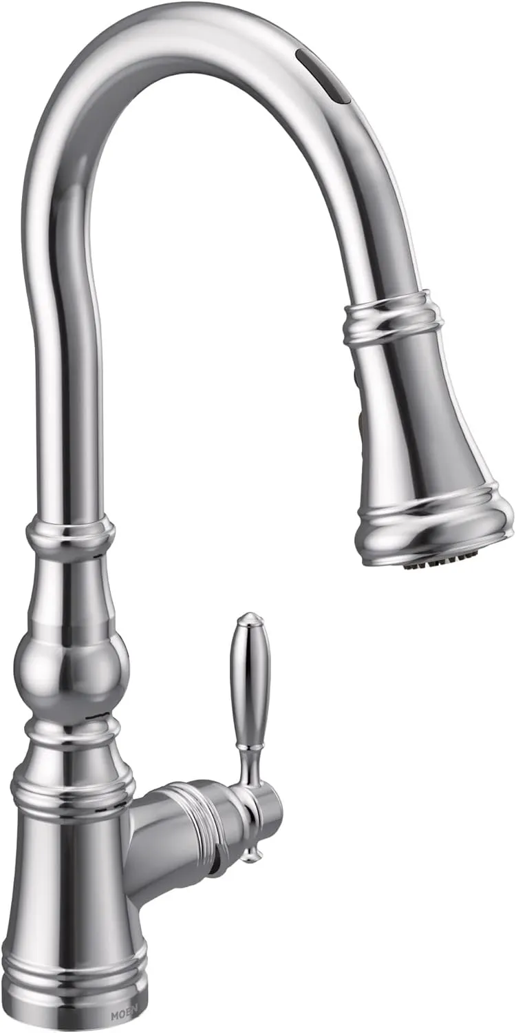 Moen Weymouth Spot Resist Stainless Smart Faucet Touchless Pull-Down Sprayer Kitchen Faucet with Voice and Motion Control, S73004EV2SRS