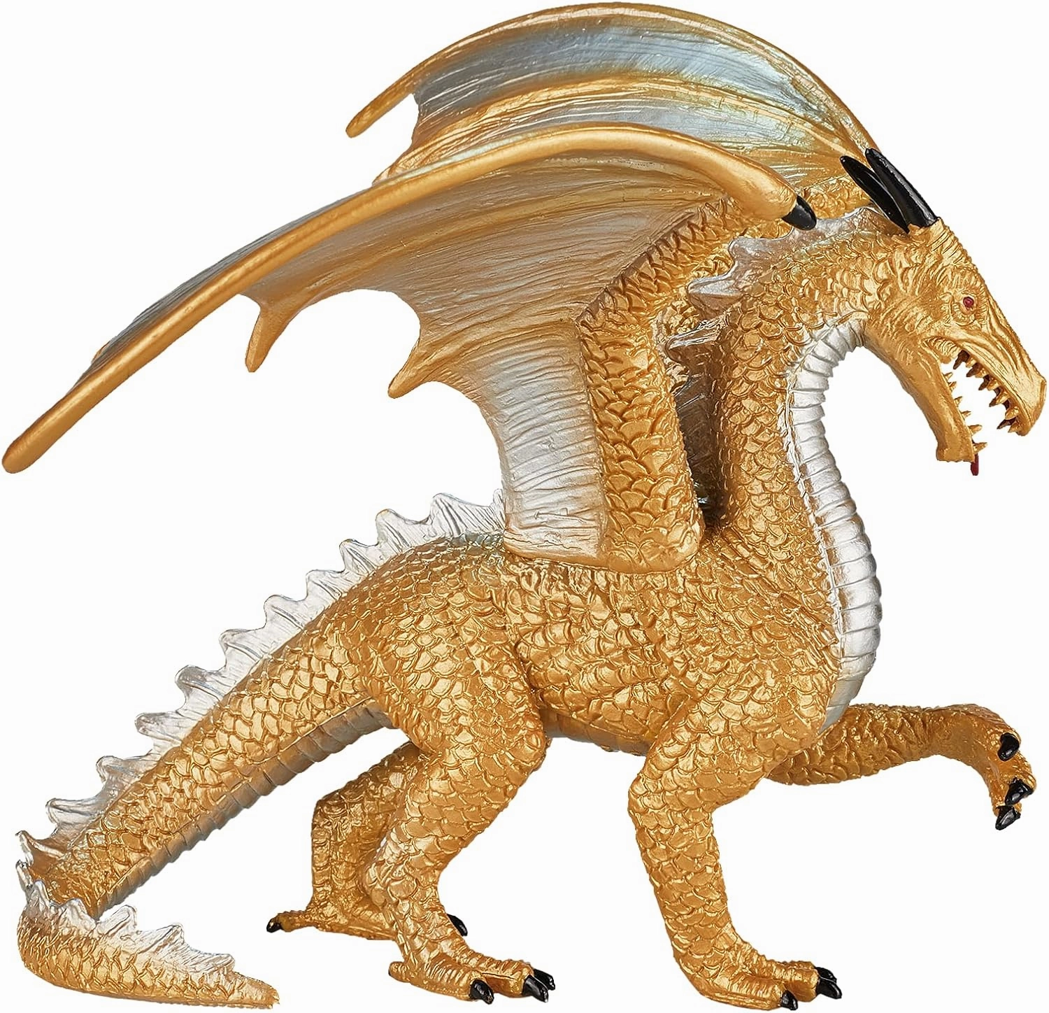 MOJO Golden Dragon Realistic Fantasy Toy Replica Hand Painted Figurine 6.3 x 4.7 x 4.5