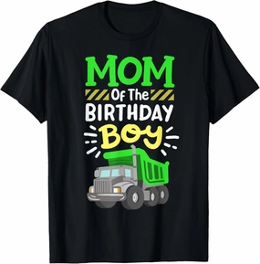 Mom Of The Birthday Boy Garbage Truck Birthday Family T-Shirt
