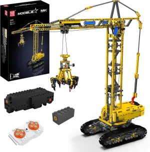 Mould King MOC Crawler Crane Advanced Building Kit for Adults, MOC Mobile Crane Heavy-Duty Truck Sets to Build, APP Control Large Engineering Vehicles, Construction Model Toy for Youth (1731 PCS)