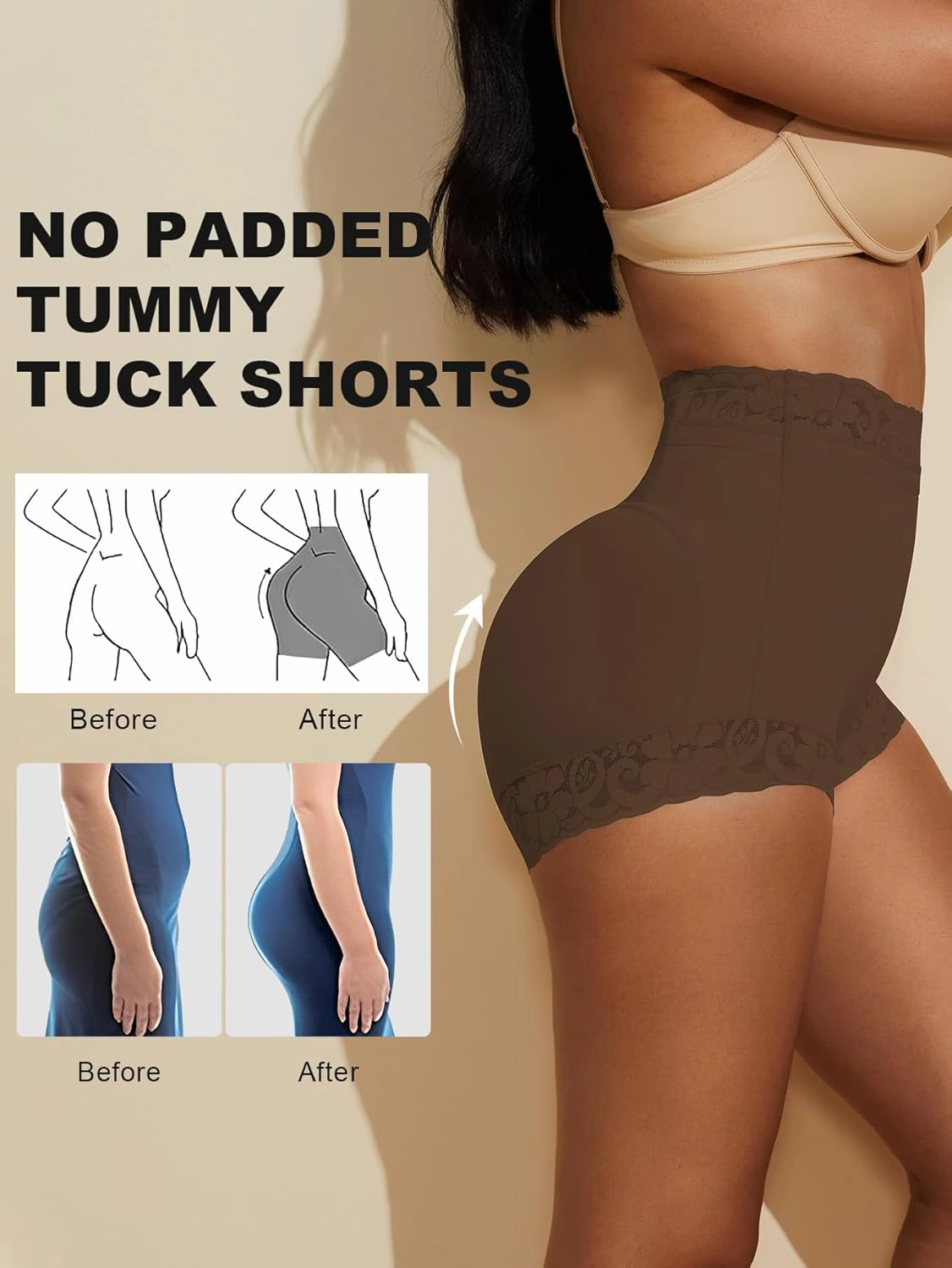 MOVWIN Tummy Control Shapewear Fajas Colombianas Moldeadoras Underwear Curvy Faja Shorts Butt Lifting Panties for Women