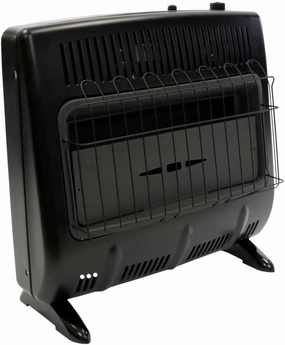 Mr. Heater MHVFGH30LPBT 30,000 BTU Vent Free Blue Flame Propane Garage Heater with Thermostat for Cold Rooms, Cabins, Sun Rooms & Garage - Black