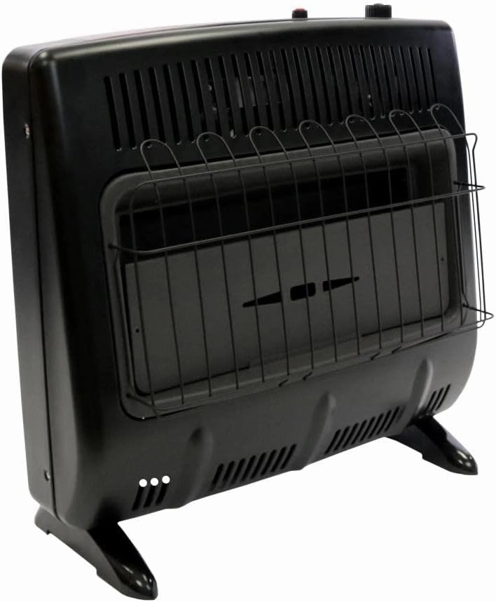 Mr. Heater MHVFGH30LPBT 30,000 BTU Vent Free Blue Flame Propane Garage Heater with Thermostat for Cold Rooms, Cabins, Sun Rooms & Garage - Black