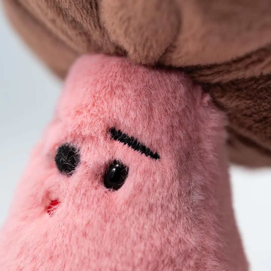 Mushroom Stuffed Toy, 8 inches Tall, 4 Colours, Classic Gifts for Children and Adults (B)
