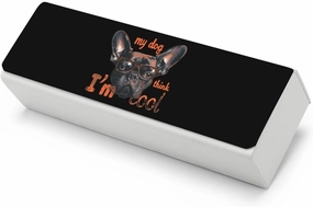 My Dog Thinks Im Cool Pet Parent Dog Lover Funny Glass Case Hard Shell Eyeglasses Cases Glasses Holder Protector Box
