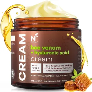 Neatique Bee Venom & Hyaluronic Acid Anti-Aging Face Cream – 2025 New Renewal Formula, Skin Moisturizer, All Skin Types, 2.12 Oz (60g)