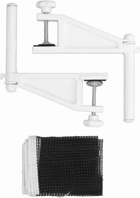 Net with Clamps, Folding Adjustable Portable Table Tennis Net and Post Set with Screw On Clamp for Indoor Outdoor