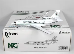 NG Models Nigerian Air Force for Dassault for Falcon 7X 5N-FGV 1:200 Aircraft Pre-Built Model