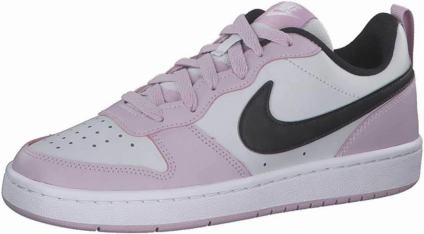 Nike Court Borough Low 2 Girls Shoes Size 6, Color: Photon Dust/Off Noir-Pink