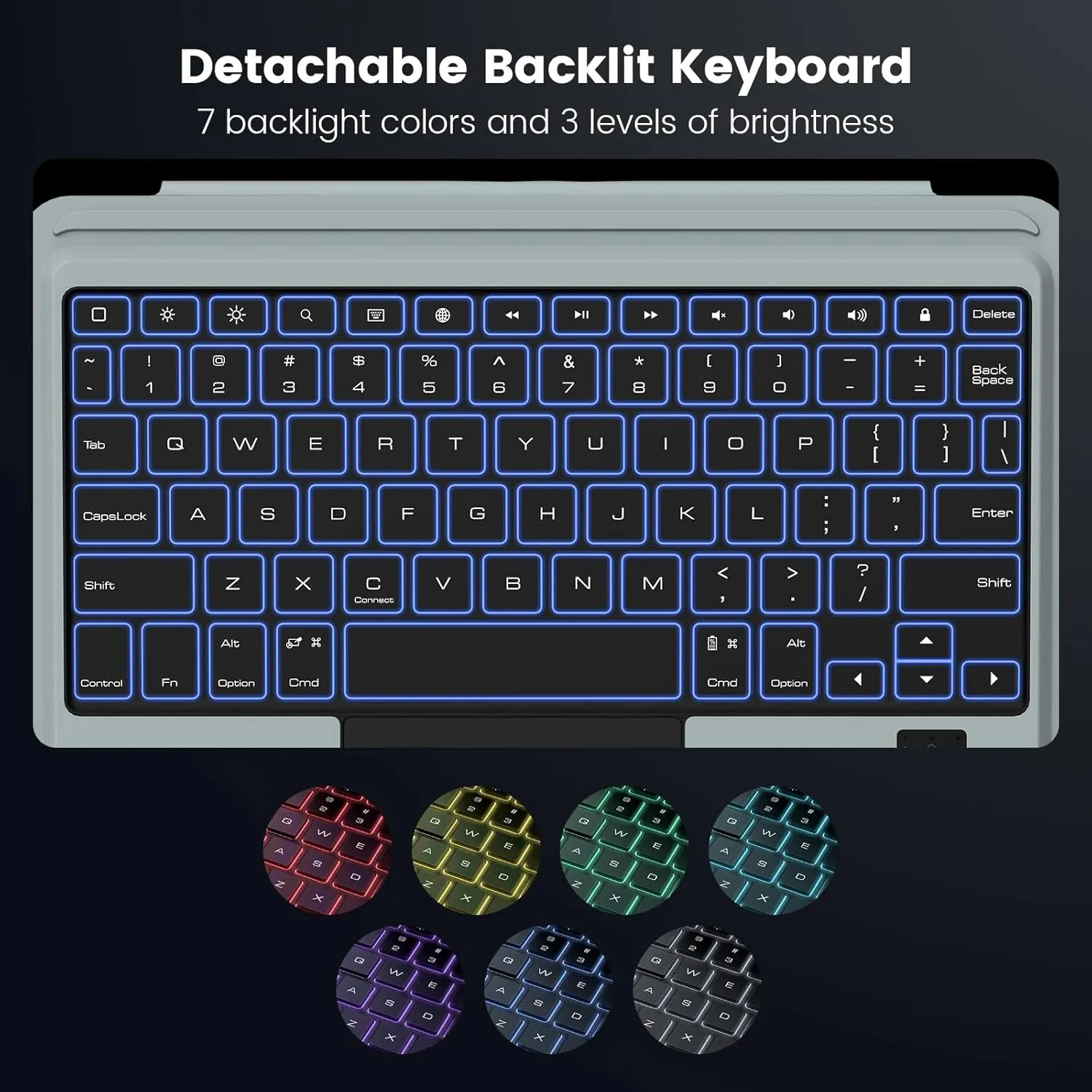 Nillkin Keyboard Case for iPad Pro 11(1st/2nd/3rd/4th Gen) & iPad Air 5th/4th Generation case with Keyboard, Magic Trackpad, Detachable Keyboard with 7 Backlight Colors,Black