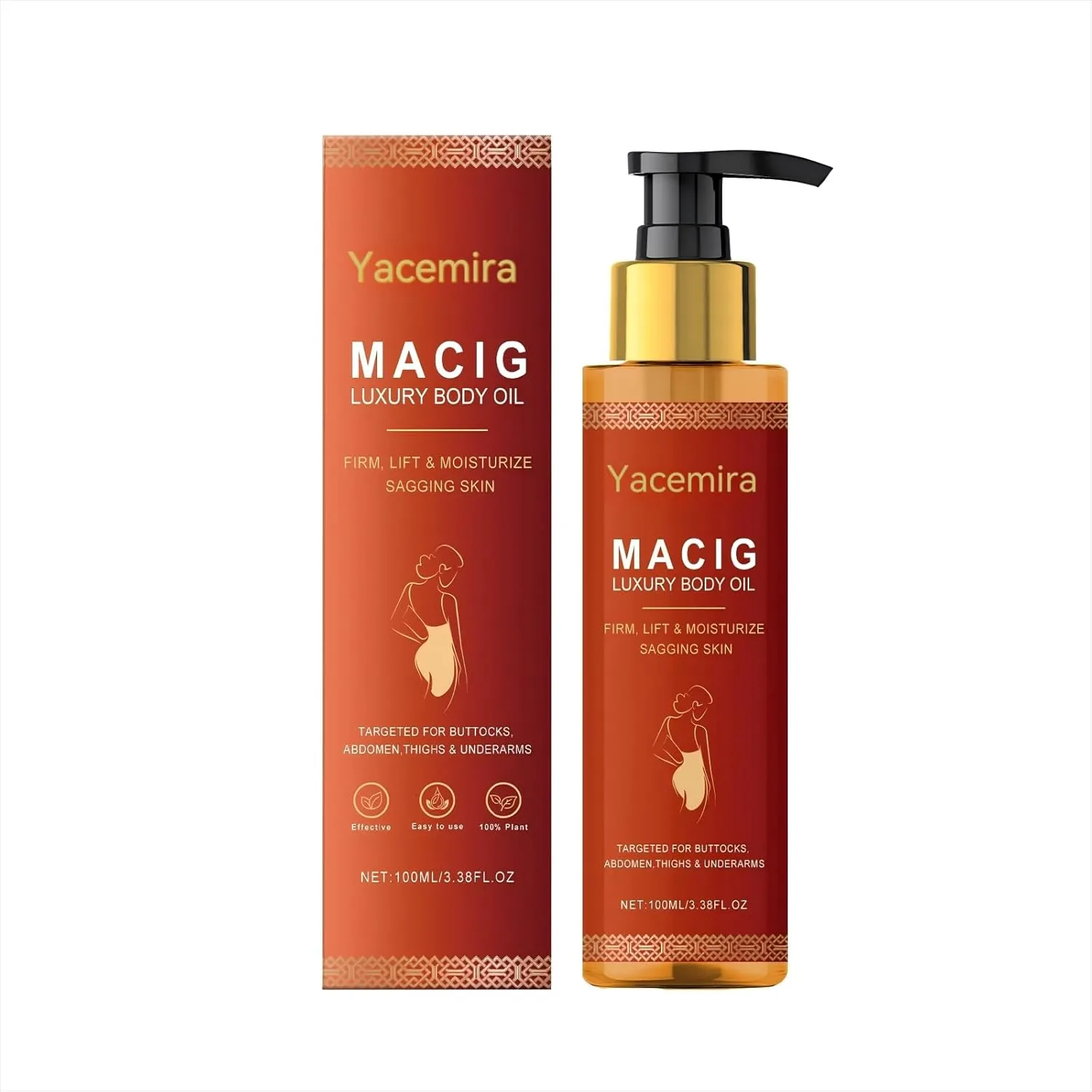 Nourishing Body Oil for Smooth & Firm Skin – Hydrating Formula with Vitamin E, Rosehip & Almond Oils – All-Over Use for Arms, Chest, Thighs – 3.38 Fl Oz