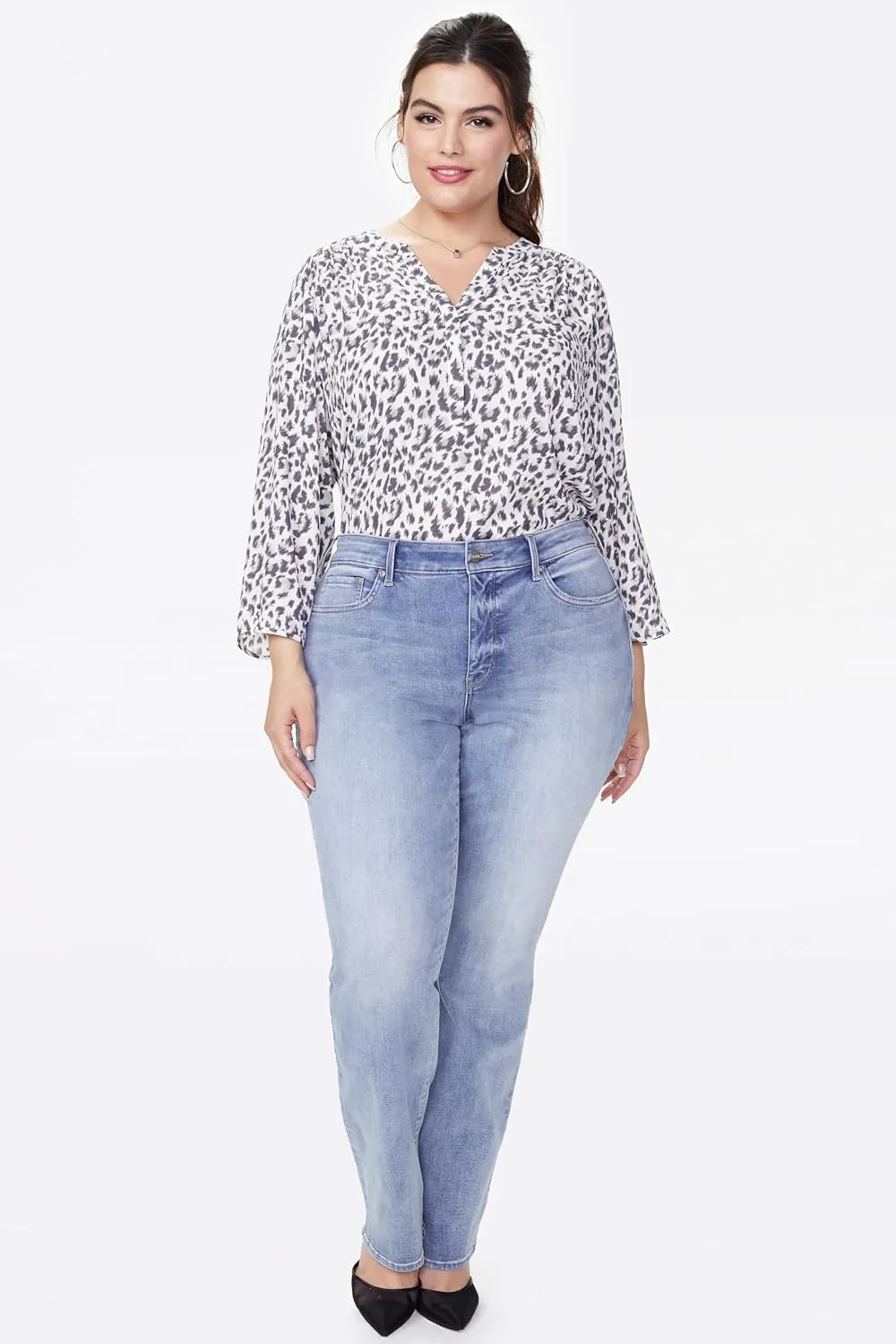 NYDJ Women's Plus Size Marilyn Straight Leg Jeans