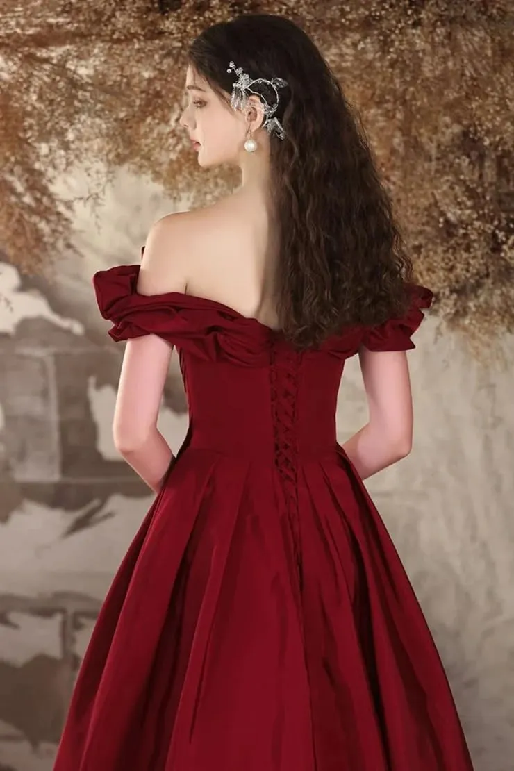 Off The Shoulder Strapless Prom Dress for Women A Line Long Elegant Evening Ball Gown 2025