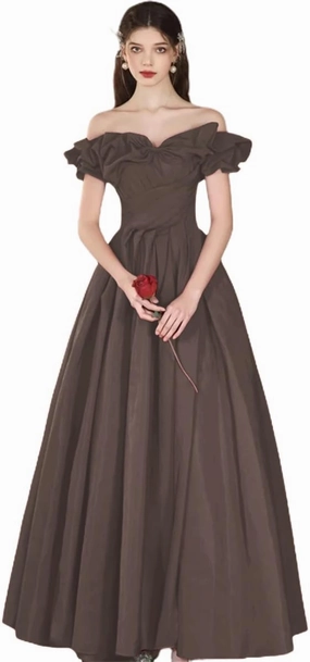 Off The Shoulder Strapless Prom Dress for Women A Line Long Elegant Evening Ball Gown 2025