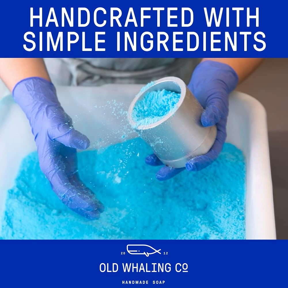 Old Whaling Co Coastal Calm Bath Bomb – Set of 4 – Handmade Bath Soak with Epsom Salts – Cleansing, Soothing and Moisturizing Fizz – Coastal Grass, Driftwood and Lily Scent, 8 oz