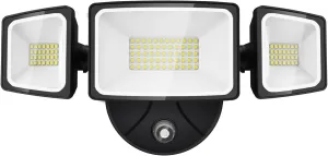 Onforu 60W LED Dusk to Dawn Flood Lights, 6000LM Exterior Security Outdoor Lighting, IP65 Waterproof Outdoor 3 Adjustable Heads Photocell Light Fixture, 6500K Floodlight for Garage, Patio, Yard