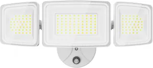 Onforu Dusk to Dawn Outdoor Lighting,100W 9000LM Bright LED Flood Lights,IP65 Waterproof 3 Adjustable Heads Security Lights Fixture,6500K White OutdoorLighting for Garage,Patio,Yard