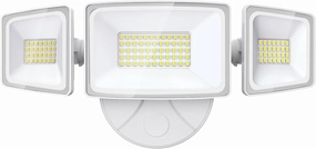 Onforu 60W Flood Lights Outdoor, 6000LM Brightness Security Lights Switch Controlled, 3 Adjustable Heads, IP65 Waterproof, 6500K Wall Mount Exterior LED Flood Light