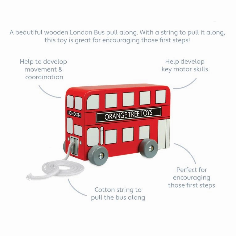 ORANGE TREE TOYS London Bus Pull Along