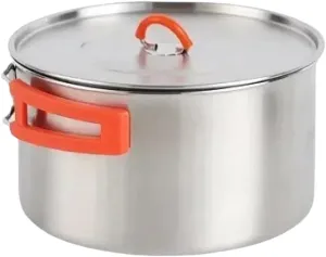 Outdoor cookware 304 Stainless Steel Camping Set Pot and pan Set of Three