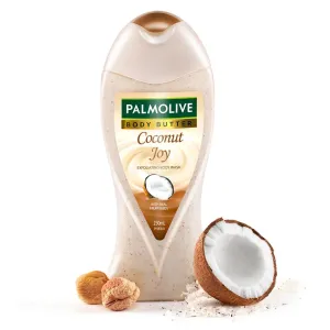 Paalmolive Coconut Joy Body Wash, 250ml Crème Based Exfoliating Body Scrub based Bodywash Bottle, Apricot Seed,Crushed Coconut & Jojoba Butter Extracts For Smooth Skin, PH Balanced Bodywash
