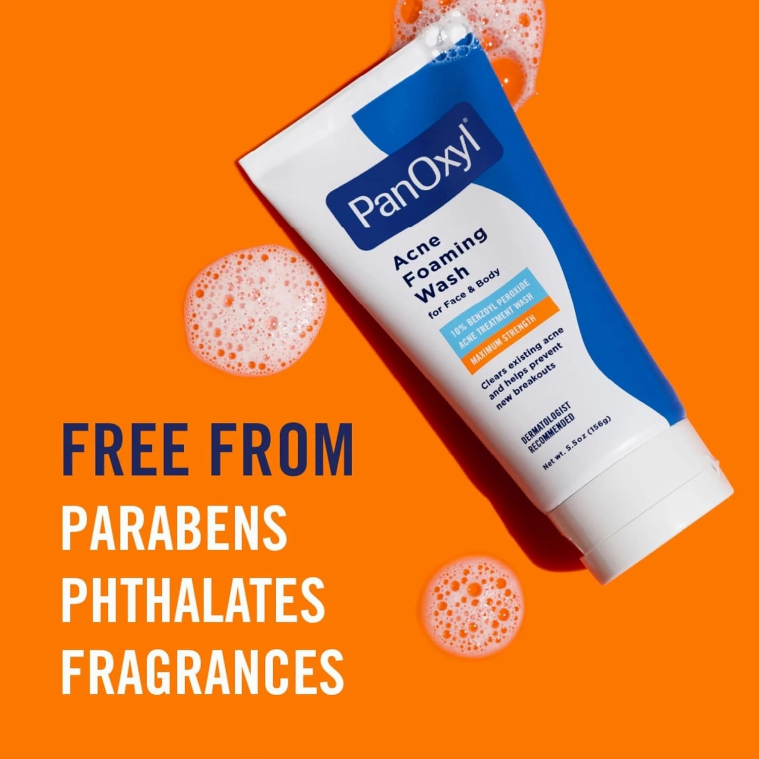 PanOxyl Acne Foaming Wash, 10% Benzoyl Peroxide 5.5 Ounce (Value Pack of 6)