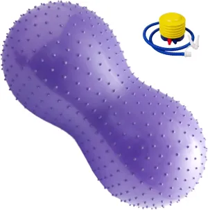 Peanut Ball, Thicken Anti Burst Pregnancy Exercise Ball for Labor Birthing, Portable Peanut Massage with Air Pump for Kids, 35x18