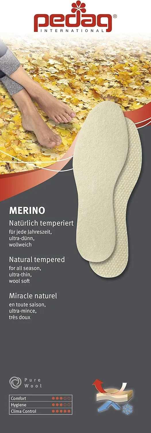 Pedag 113 Merino Wool Insole, US Men's Size 10, EU 43