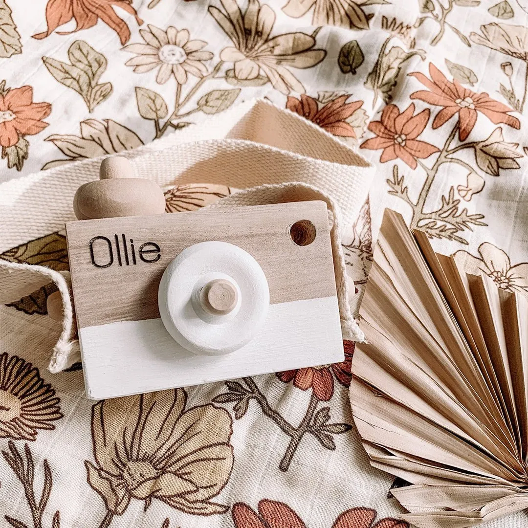 Personalized Wooden Camera Toy for Kids