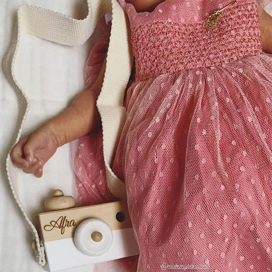 Personalized Wooden Camera Toy for Kids