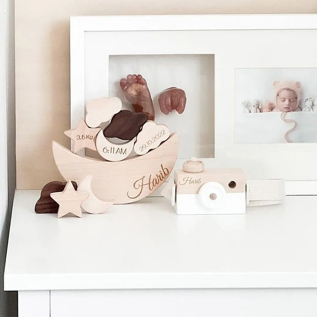 Personalized Wooden Camera Toy for Kids