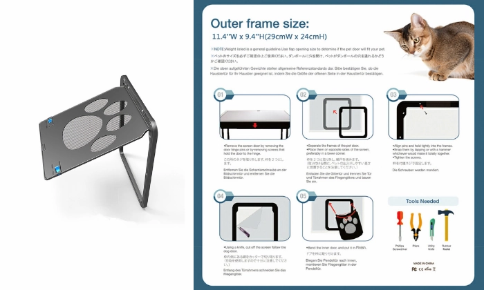 Pet Screen Door Magnetic Flap Screen