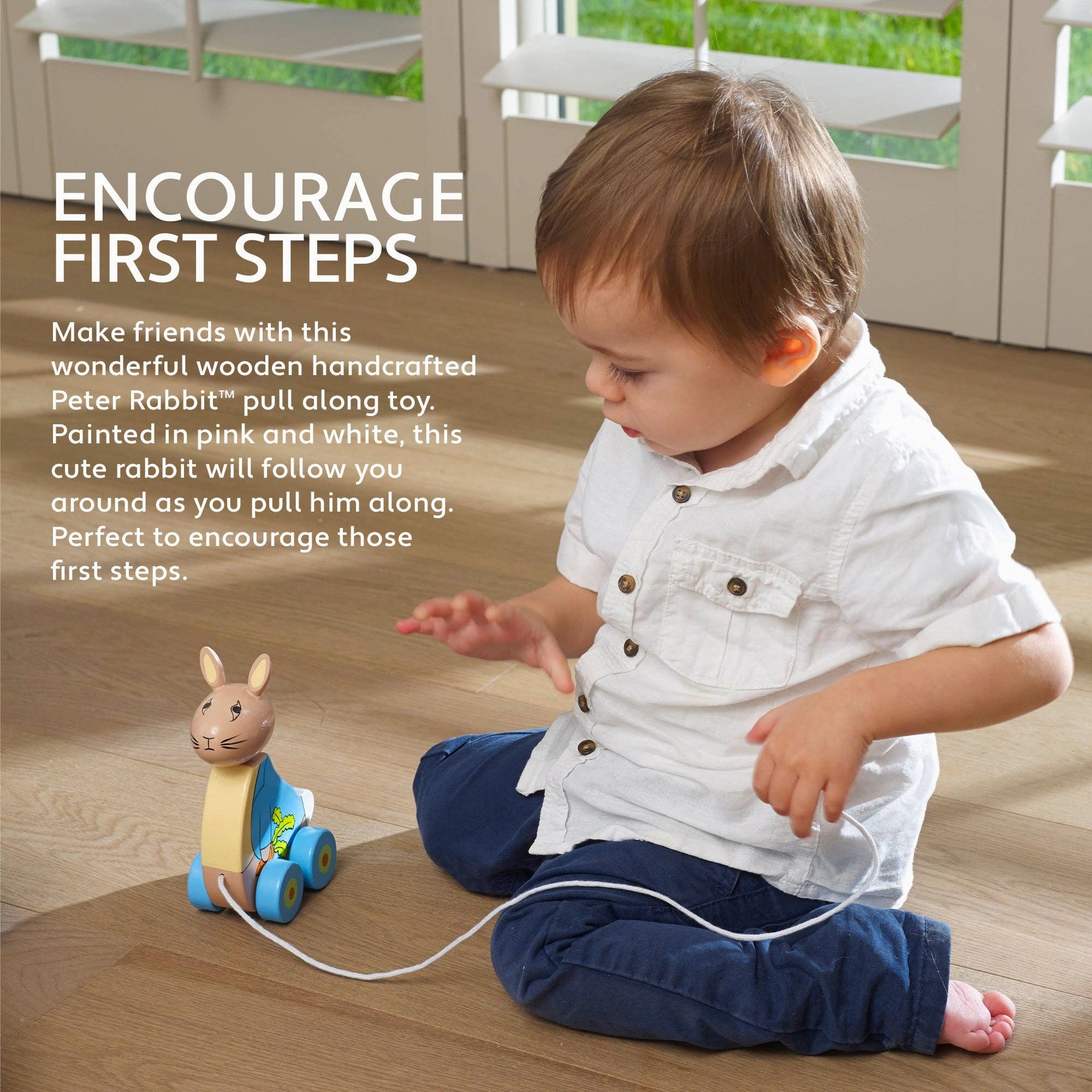 Peter Rabbit Wooden Pull Along
