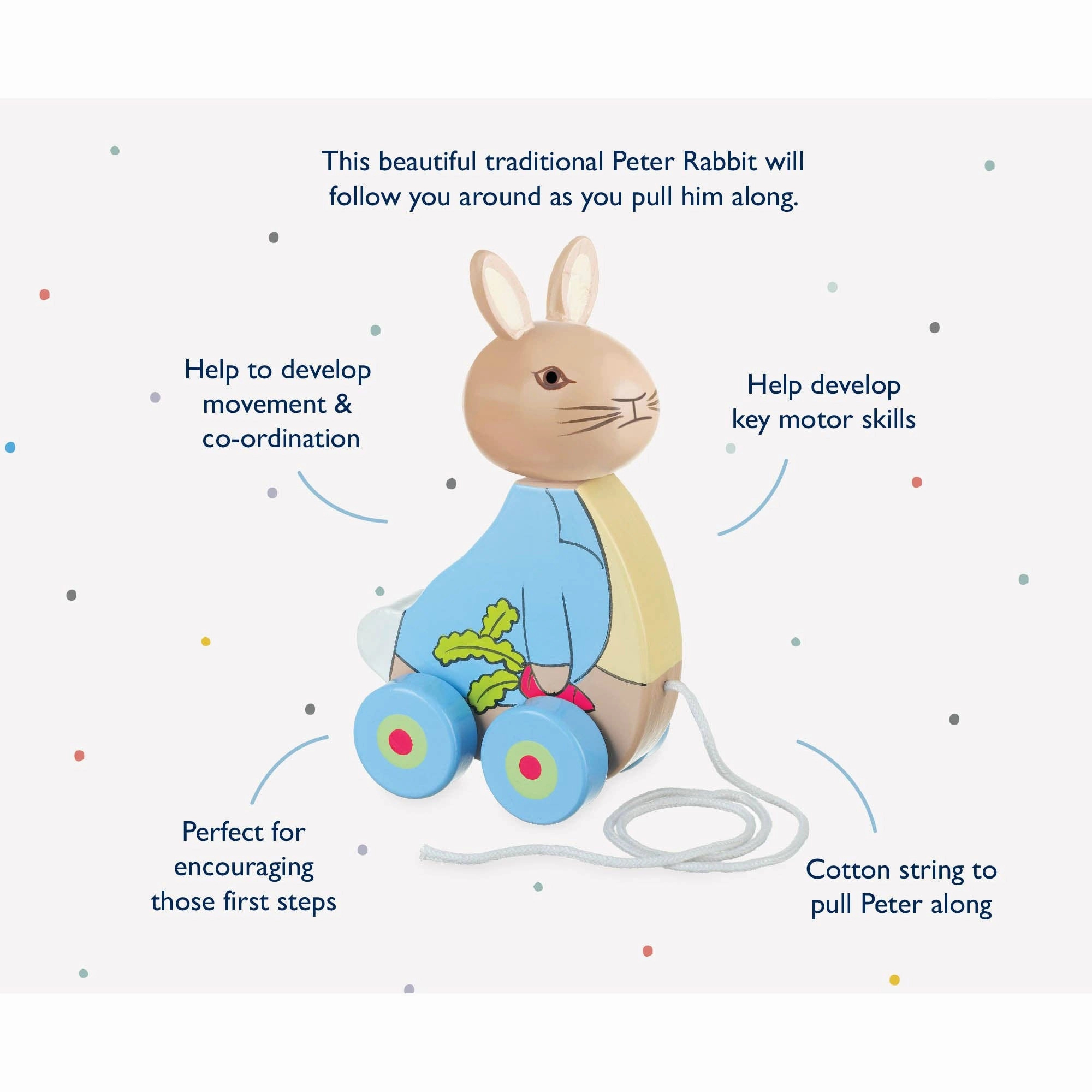 Peter Rabbit Wooden Pull Along