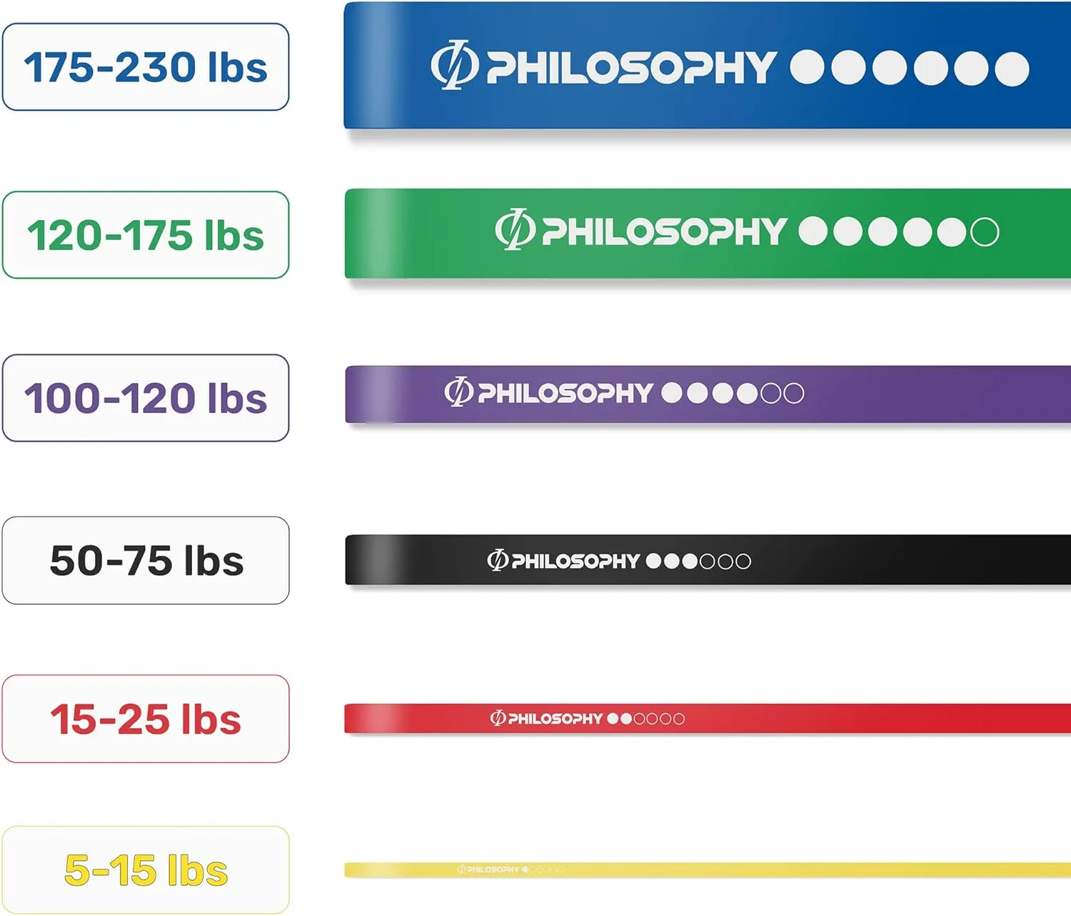 Philosophy Gym Pull Up Assist Band - Resistance Power Loop Exercise Band