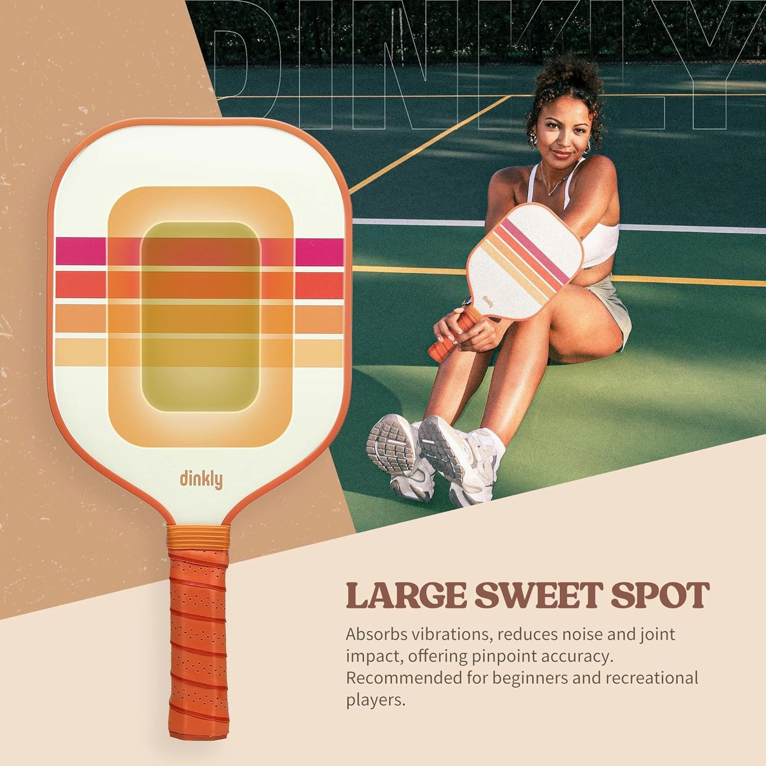 Pickleball Paddles Set of 2, USAPA Approved Graphite/Fiberglass Pickleballs Racket, 2 Rackets, 4 Balls and 1 Protable Carry Bag, Retro Pickle Ball Set for Men Women