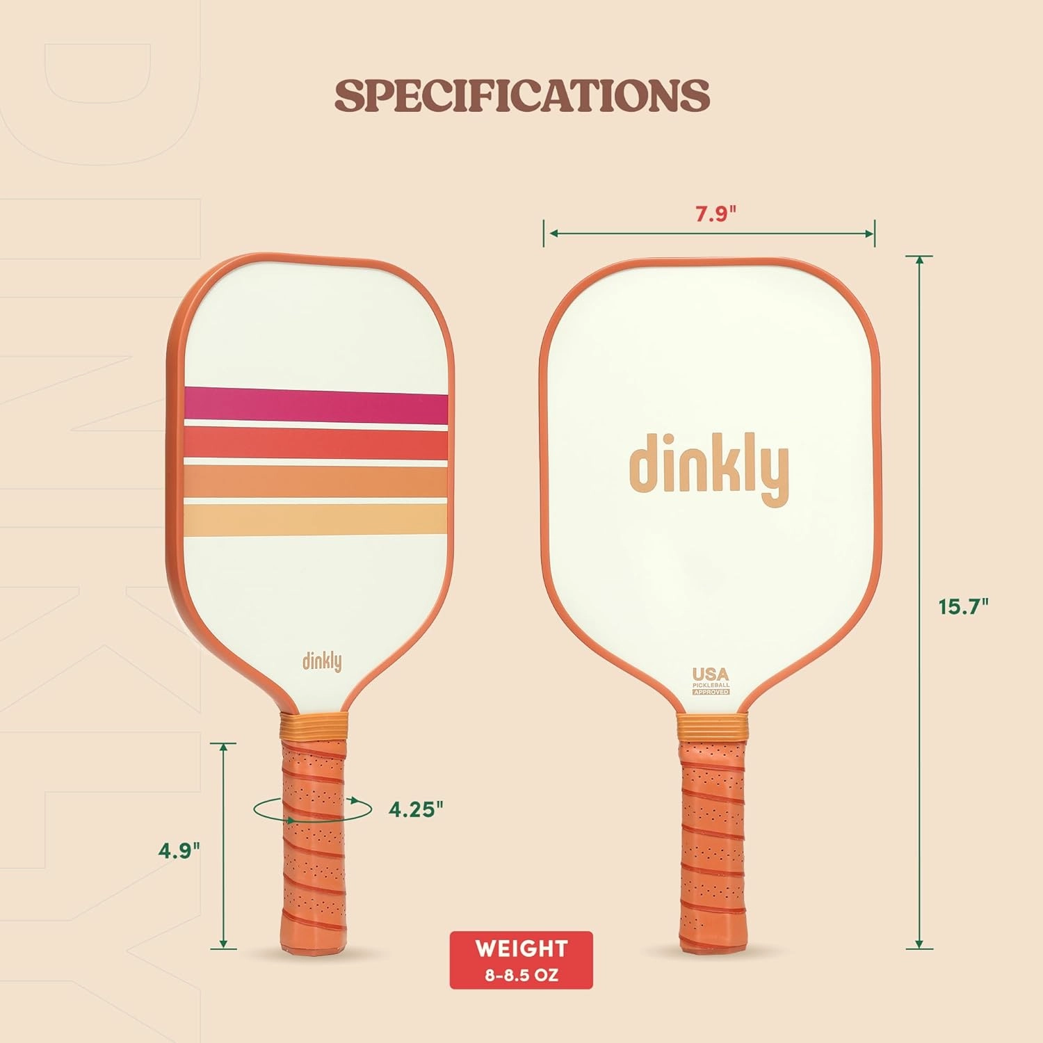 Pickleball Paddles Set of 2, USAPA Approved Graphite/Fiberglass Pickleballs Racket, 2 Rackets, 4 Balls and 1 Protable Carry Bag, Retro Pickle Ball Set for Men Women