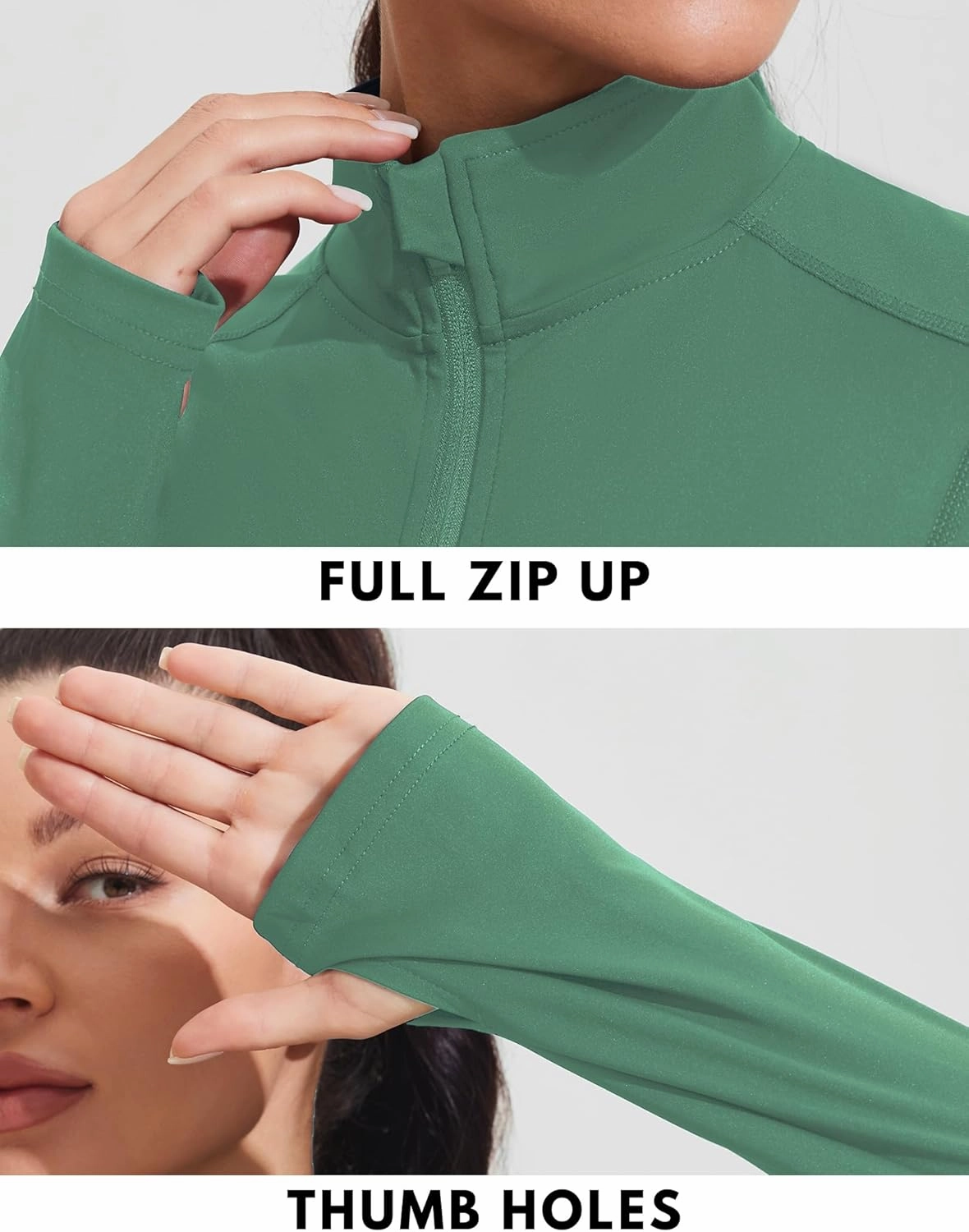 PINSPARK Women's Athletic Jackets Slim Fit Workout Jacket Full Zip Up Running Gym Yoga Sports Tops with Pockets