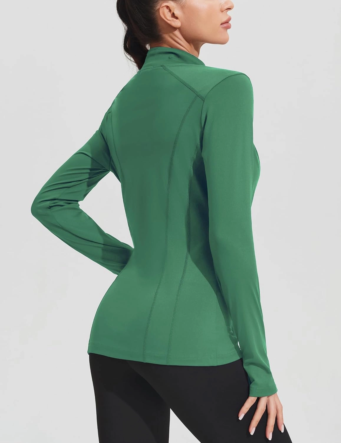 PINSPARK Women's Athletic Jackets Slim Fit Workout Jacket Full Zip Up Running Gym Yoga Sports Tops with Pockets